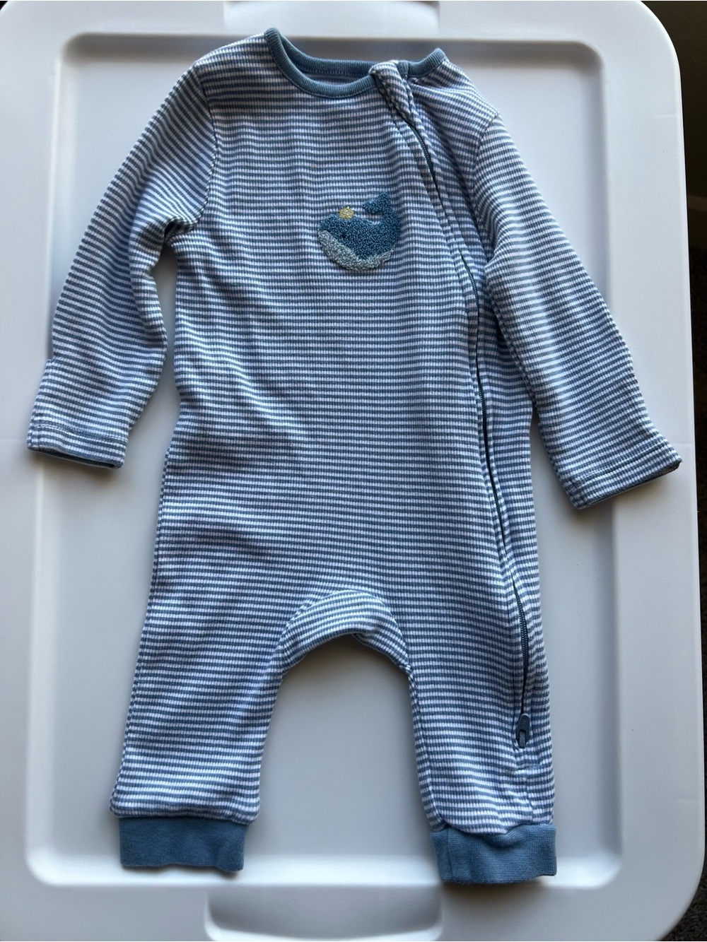 Blue Striped Baby One-Piece